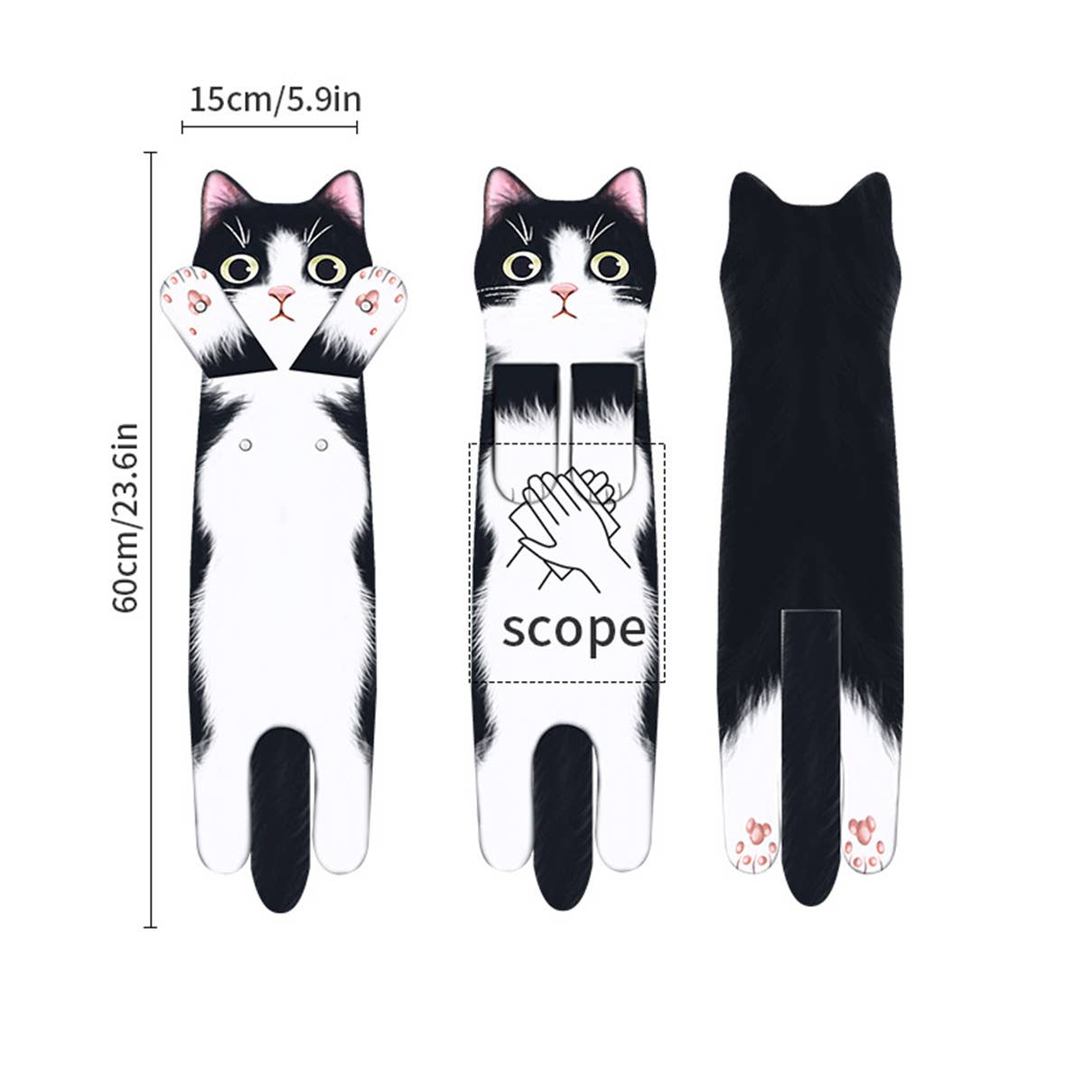 CWMM8328_CARTOON ANIMAL HANGABLE DOUBLE LAYER KITCHEN RAG