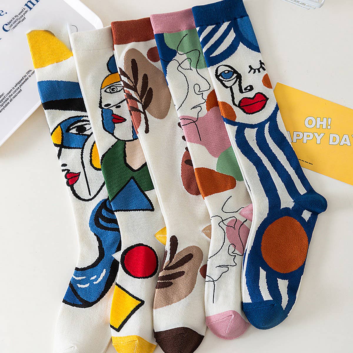 CWMS02747_CUTE JAPANESE STYLE LONG SOCKS WOMEN STREETWEAR