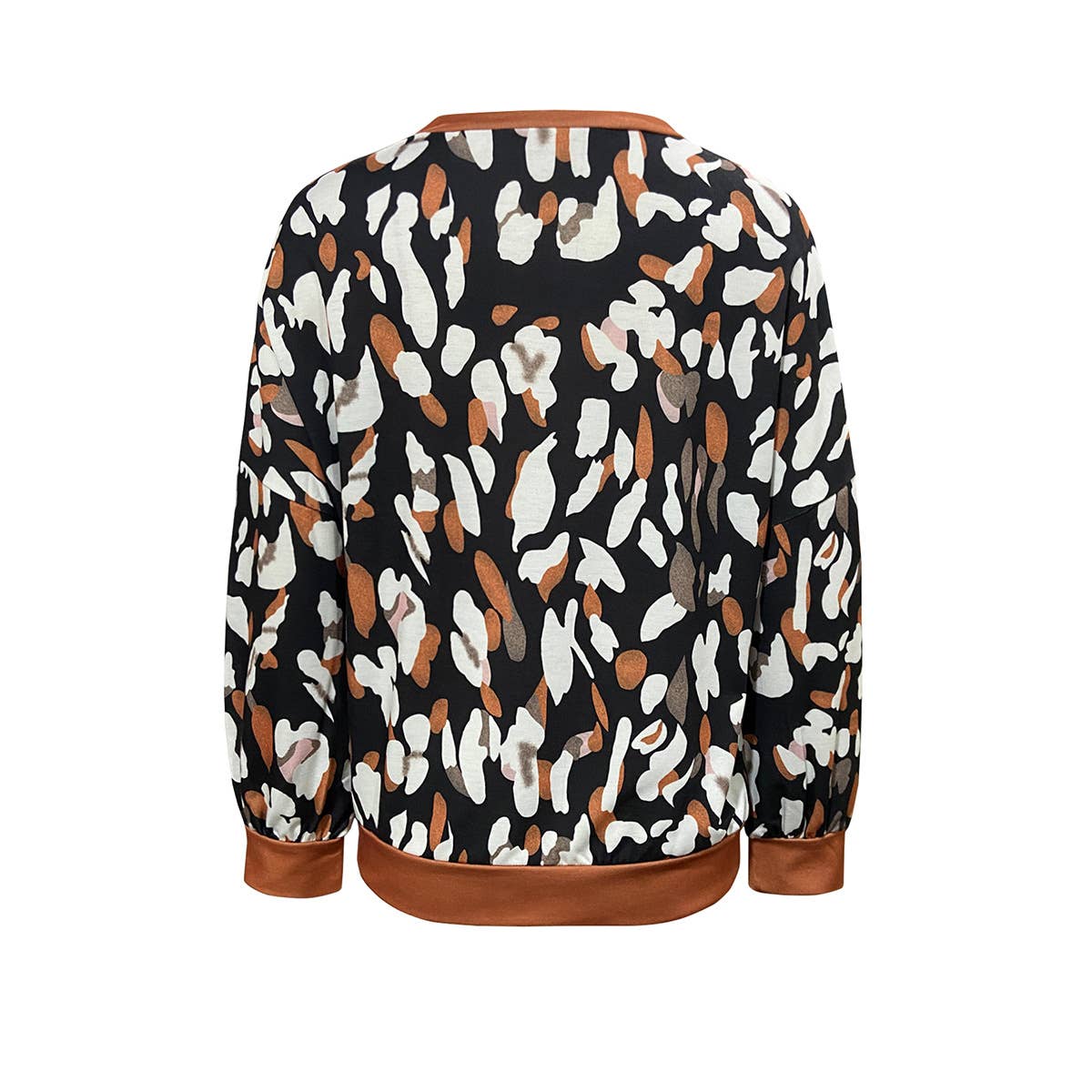 CREWNECK LANTERN SLEEVE PRINTED HOODIE