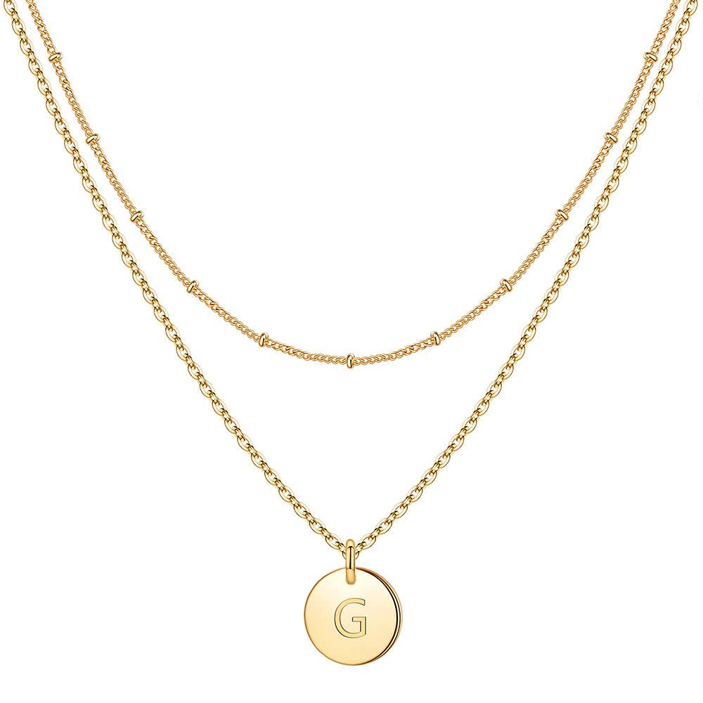 Circular 26-letter light luxury collarbone chain
