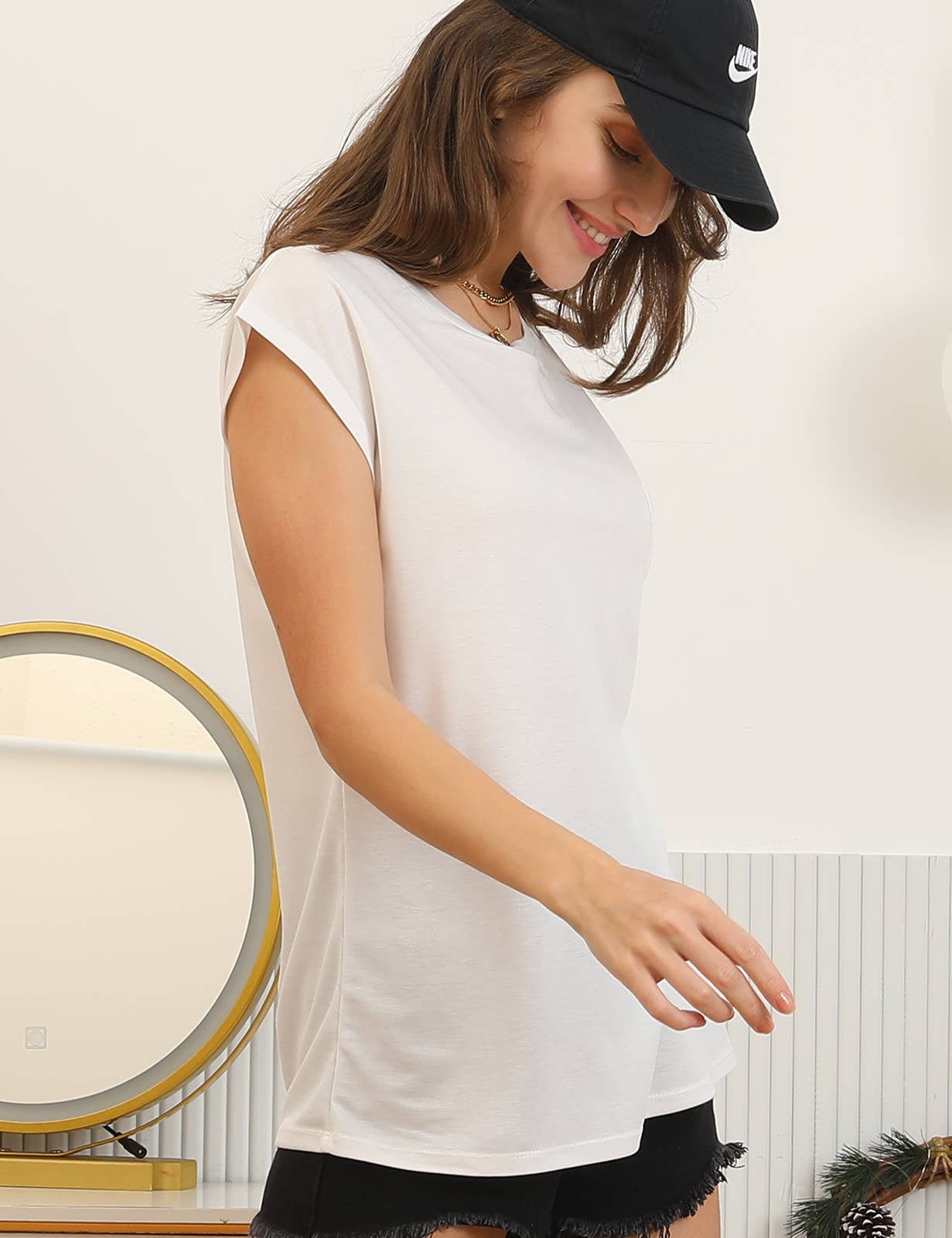 CWTTSL198_Round neck Sleeveless Knit Top