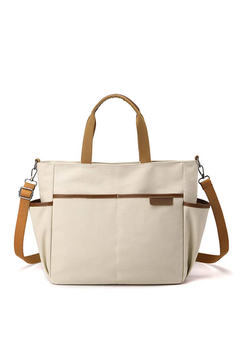 STORAGE POCKET LARGE CANVAS MESSENGER BAG_CUAB0099
