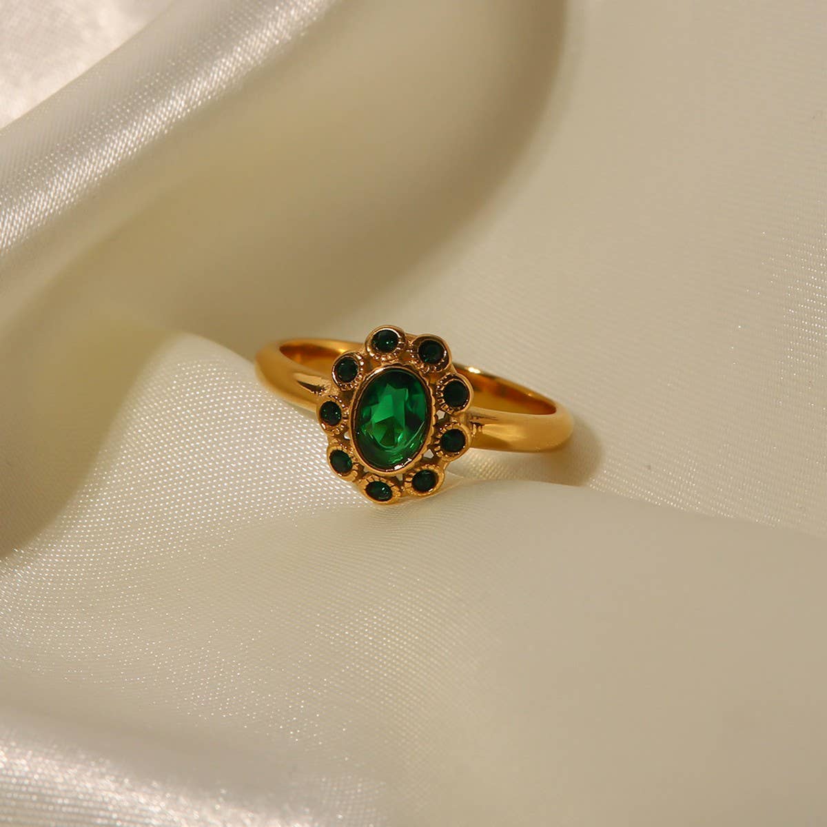 SUNFLOWER VERSATILE STAINLESS STEEL RING