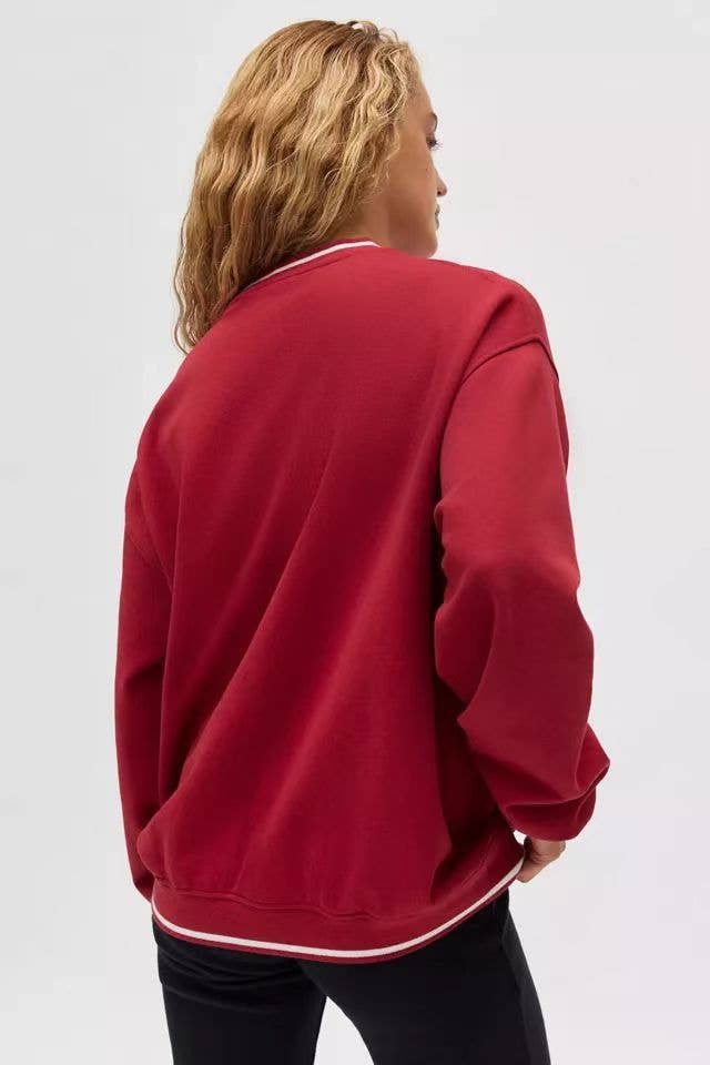 COMFORTABLE PRINTED LONG-SLEEVED PULLOVER HOODIE