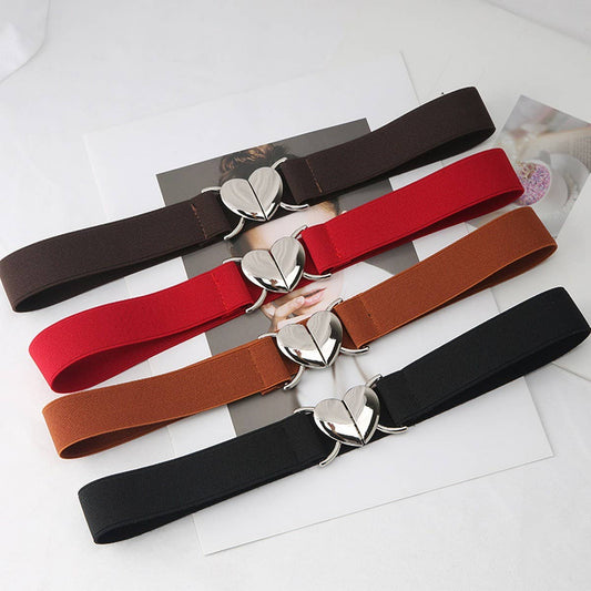 CWABE0562_LOVE BUCKLE ELASTIC BELT