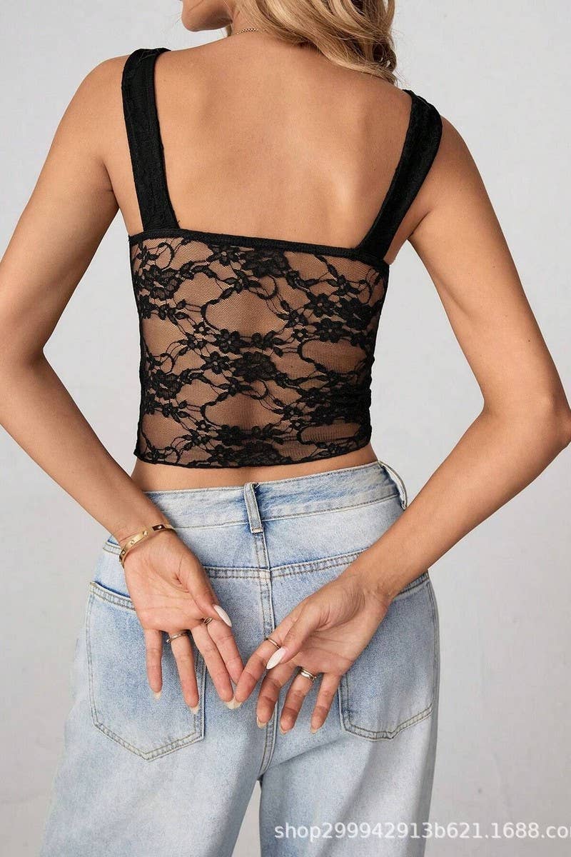 CWTTK1061_LACE TRIM LOW CUT CAMI CROP TOP