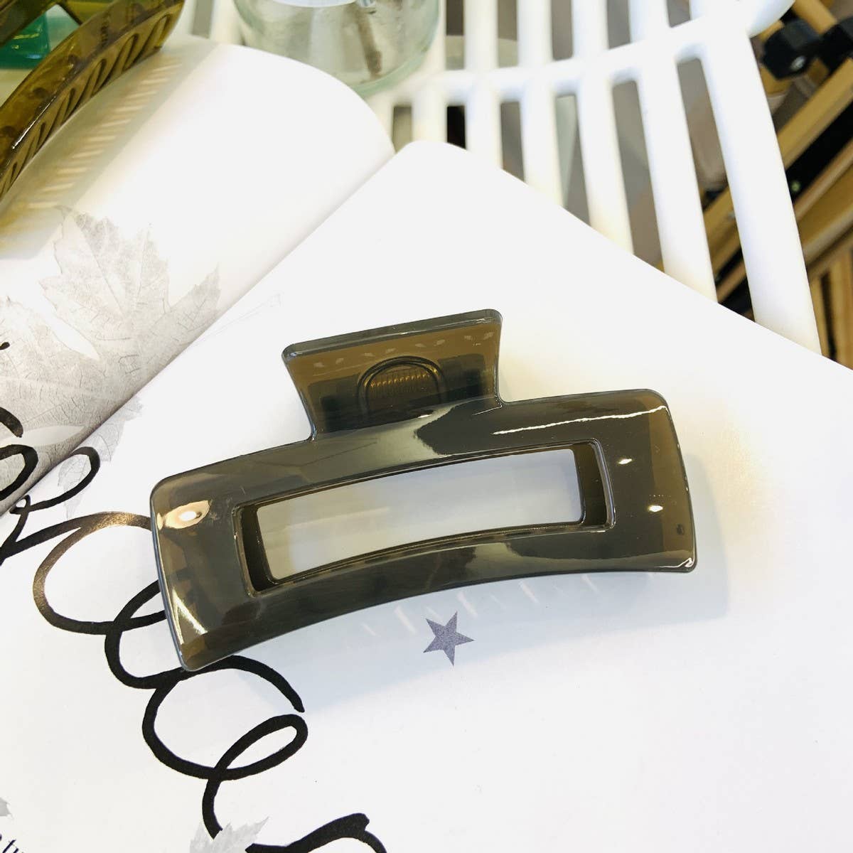 CWAHA1557_4.13"SIMPLE RECTANGLE HAIR CLAW CLIP