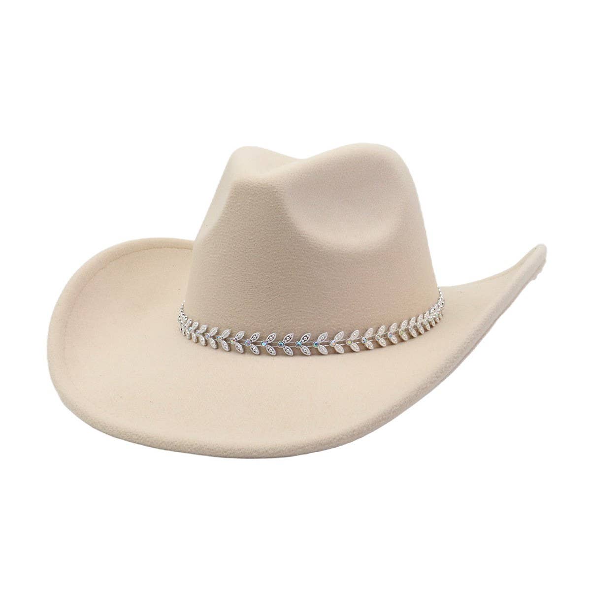 Western Ethnic  Felt Cowboy Fedora Hat_CWAH04446