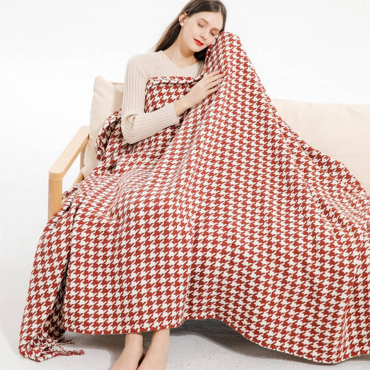 KNITTED SOFT BLANKET NAP SOFA BLANKET