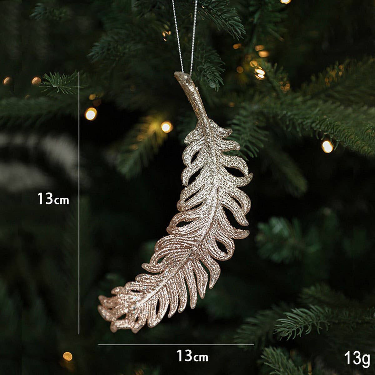 Glitter Reindeer House Christmas Tree Ornament