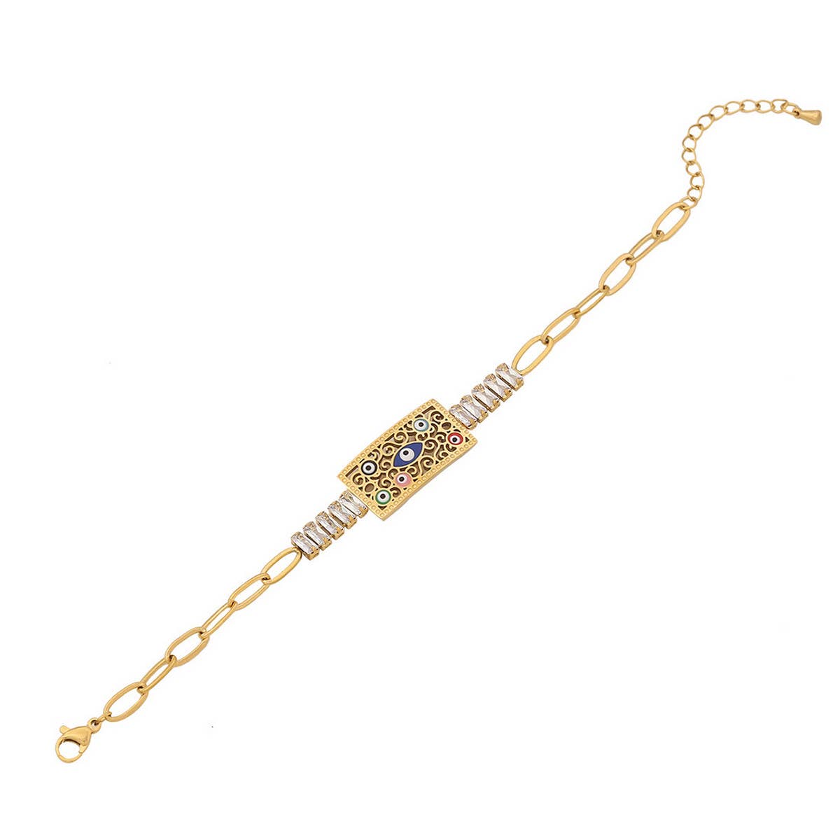 OIL DROP EYES PERSONALIZED ZIRCON BRACELET_CWAHA0879