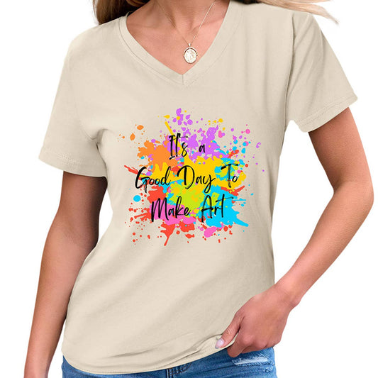 It¡¯s a Good Day to Make Something V-Neck Tee