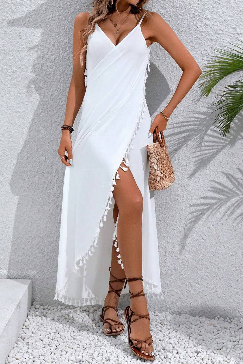 CWDHL0741_SUMMER FASHION HALTER BACKLESS SLIT DRESS