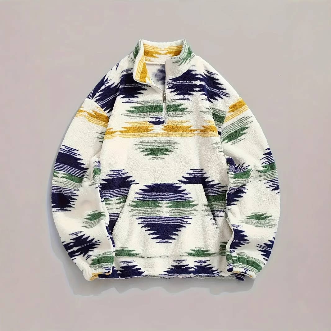 BOHO STYLE CREW NECK LOOSE CASUAL PULLOVER HOODIE