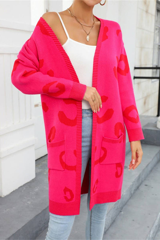 CWOCAL0508_Long Sleeve Casual Open Front Cardigan Sweater