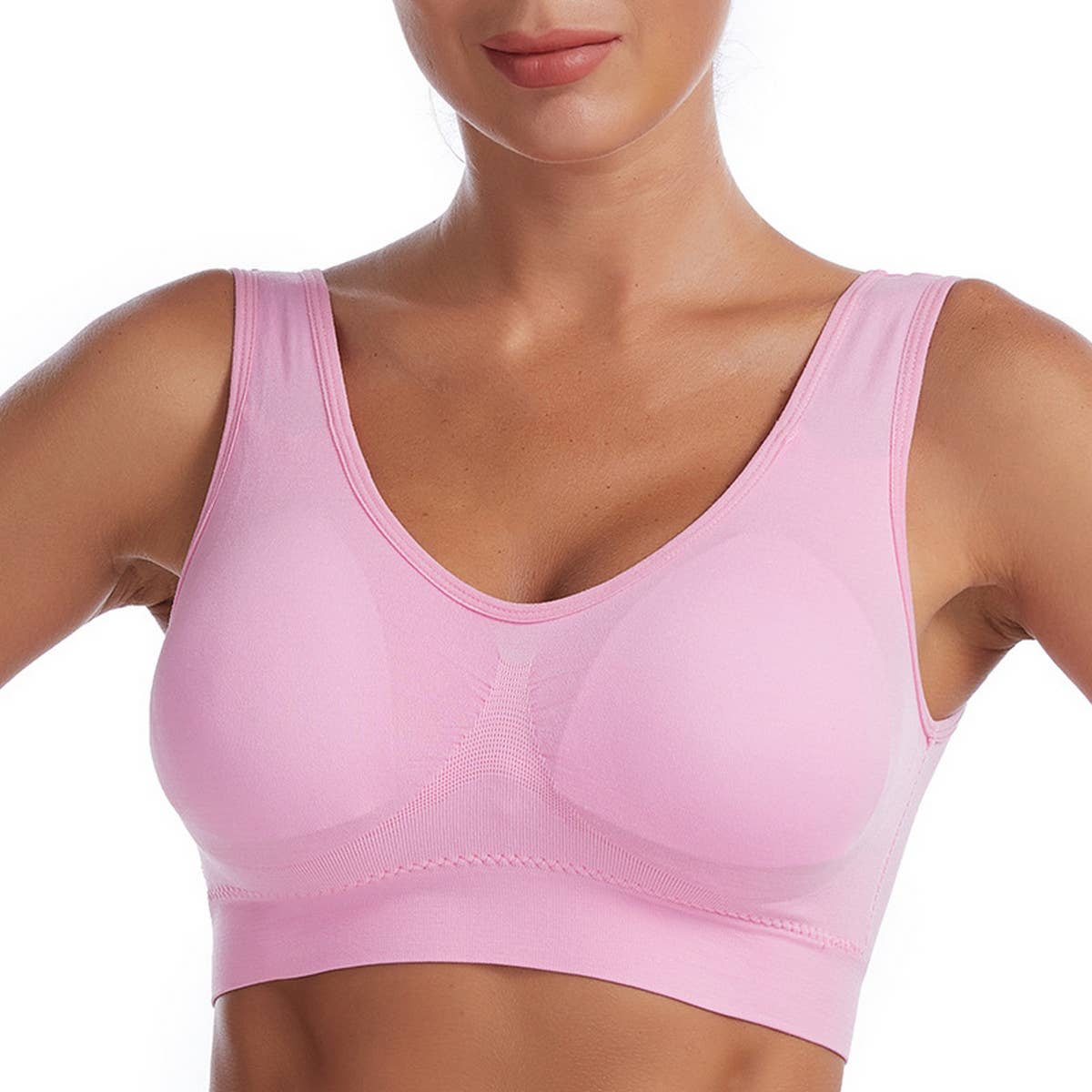 PLUS SIZE RUNNING SHOCKPROOF SPORTS WIRELESS BRA_CWMU0309