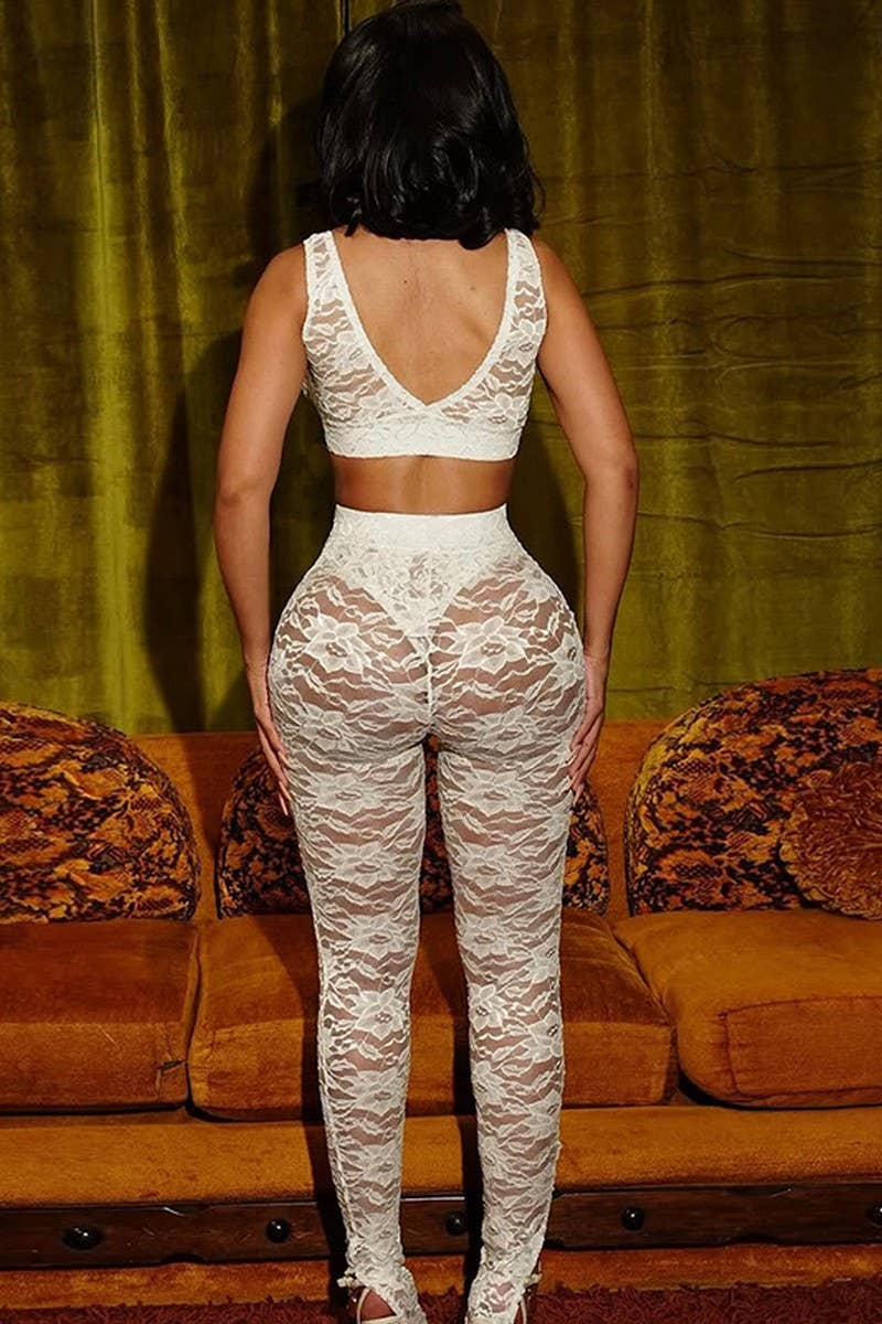 CWSS1287_SEXY BRA-STRAP LACE SUSPENDER TROUSERS SUIT