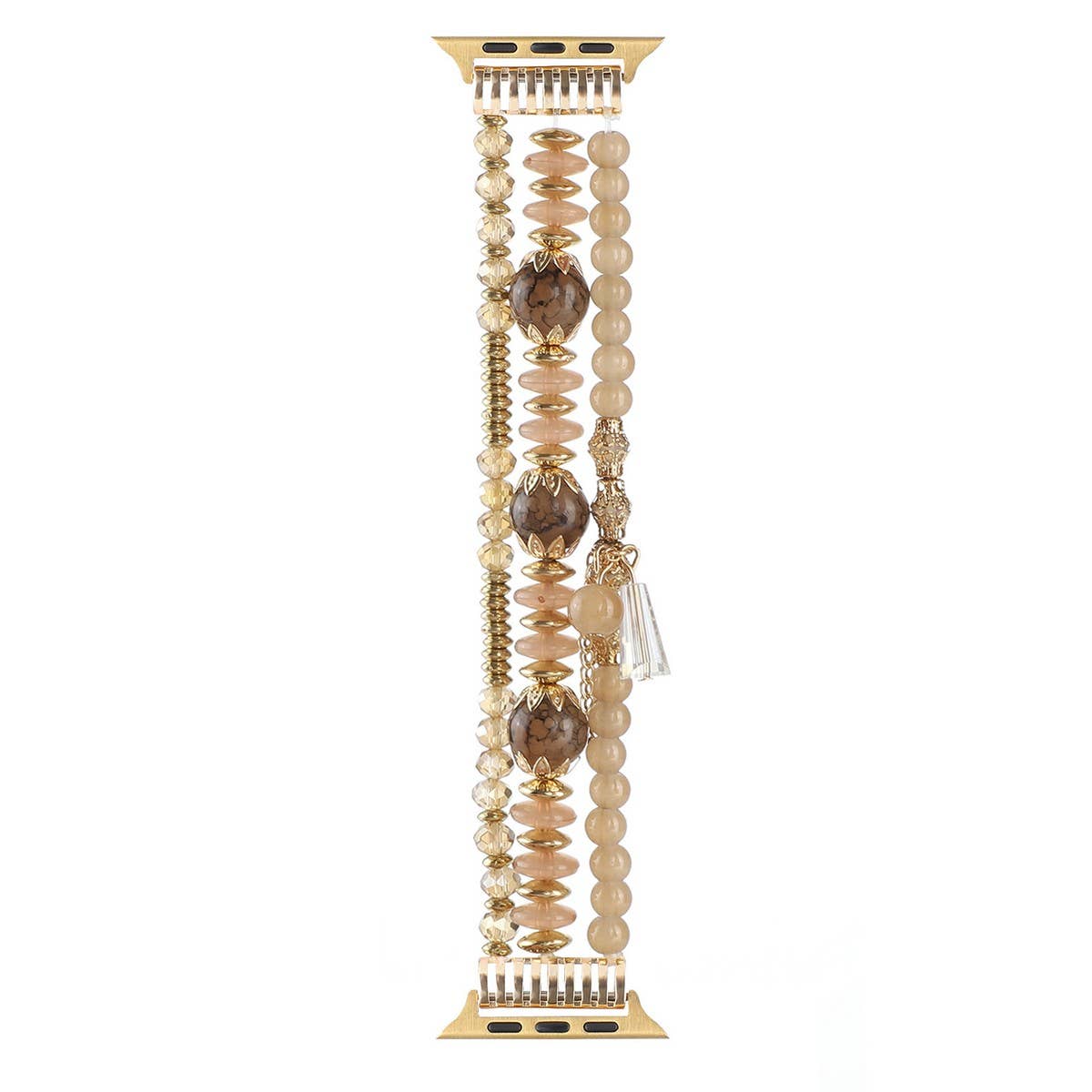APPLE WATCH 7-1 THREE-ROW PEARL ELASTIC STRAP_CWASC1563