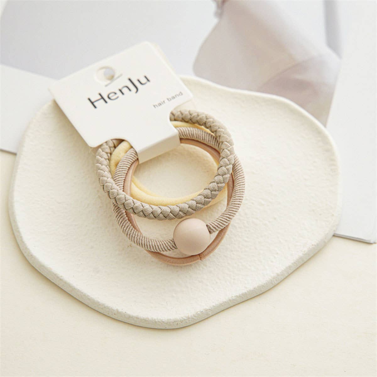 4PCS/SET BALL SIMPLE HAIR TIES_CWAHA0333