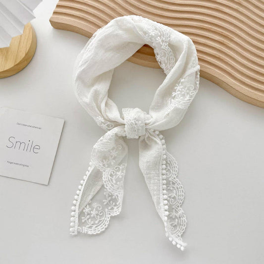 VERSATILE LACE PATCHWORK TRIANGLE SCARF