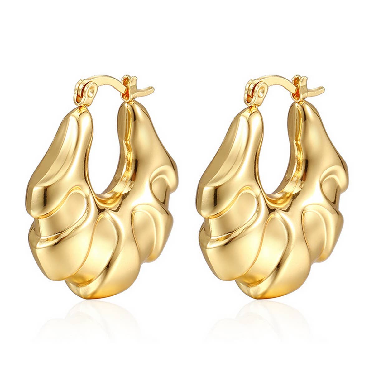 WOMEN LUXURY HYPOALLERGENIC THICK RING EARRINGS