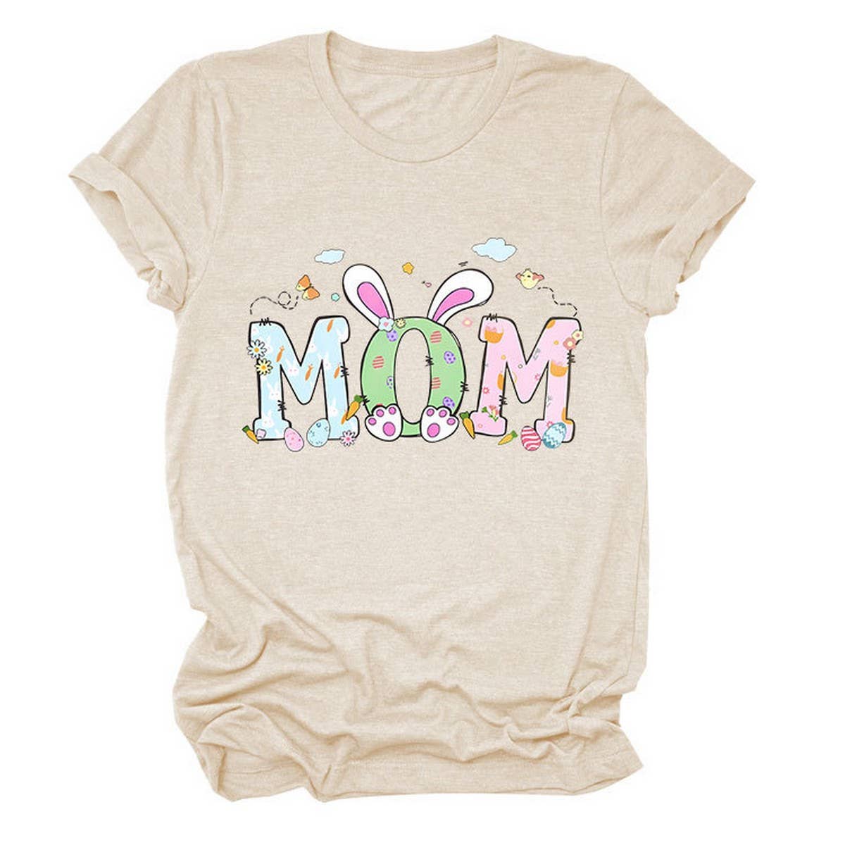 EASTER PERSONALITY FUN PRINTED SHORT SLEEVE TEES_CWTTS0783
