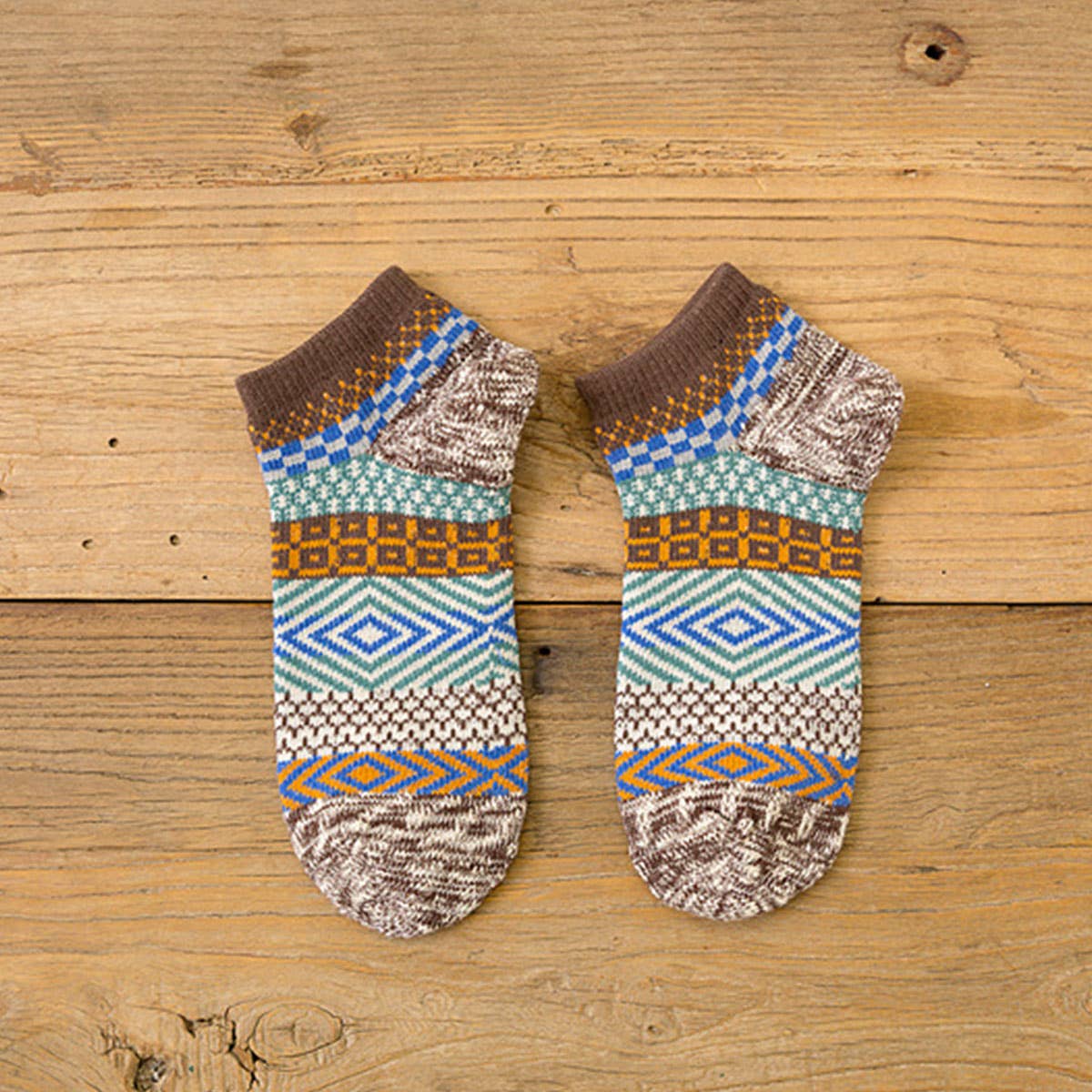 5PCS/SET ALPACA VINTAGE FLORAL PATTERN SOCKS_CWMS0207