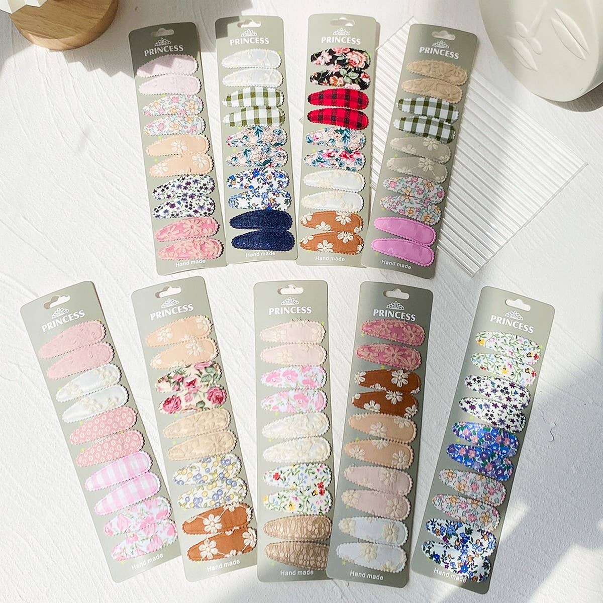Floral Embroidered BB Clip Set ? Fresh & Cute