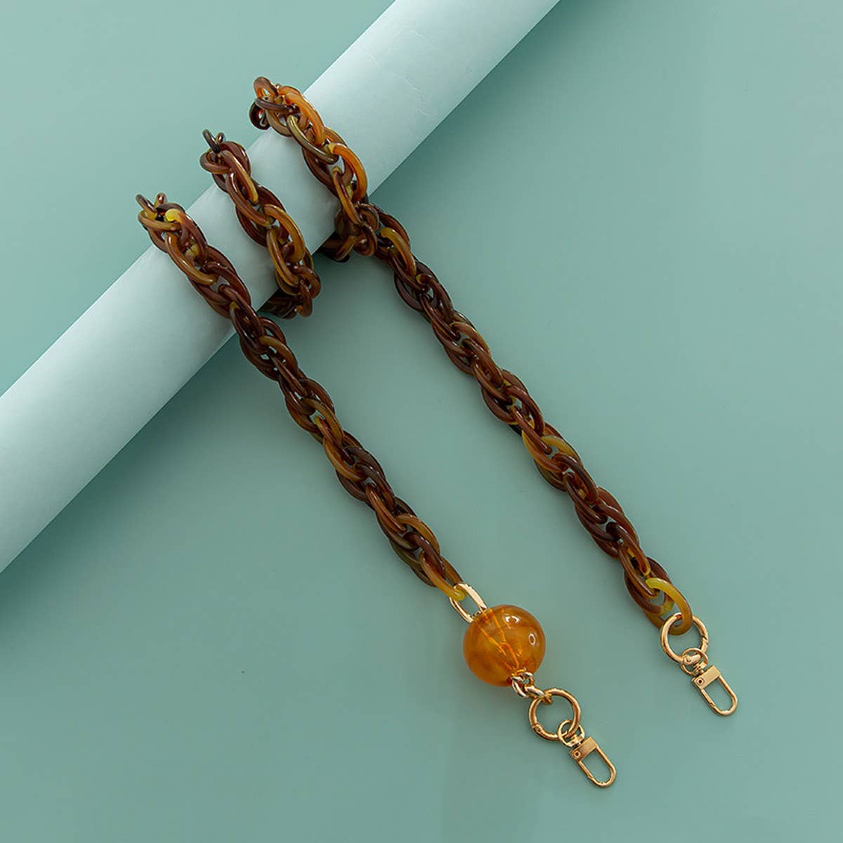 Resin Acrylic Large Lantern Beads Bag Chain Strap_CWMM5106