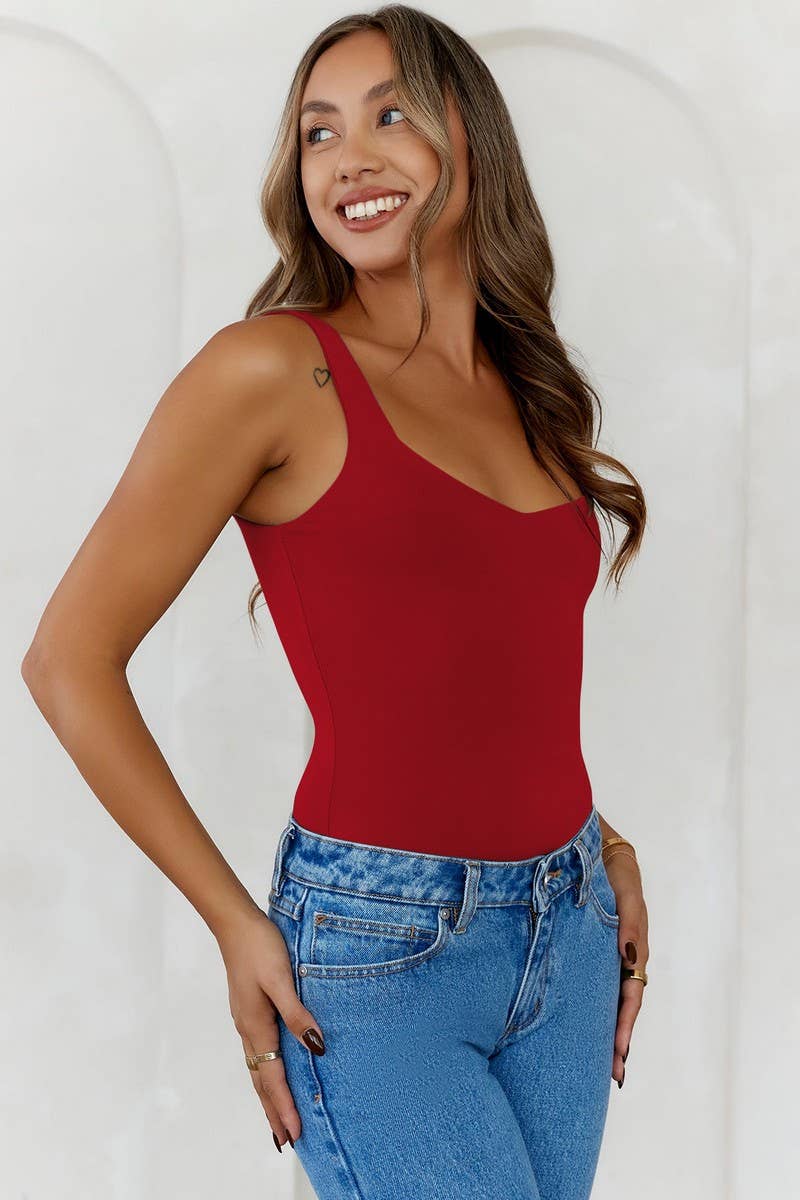 CWTTK0783_SOLID COLOR BACKLESS SLIM FIT CAMISOLE TOP