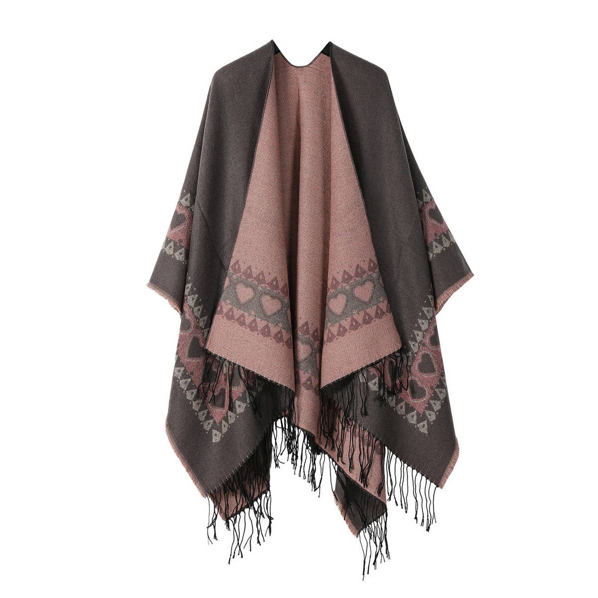 ETHNIC STYLE SHAWL CAPE DOUBLESIDED THICKENED CAPE_CWASC2176