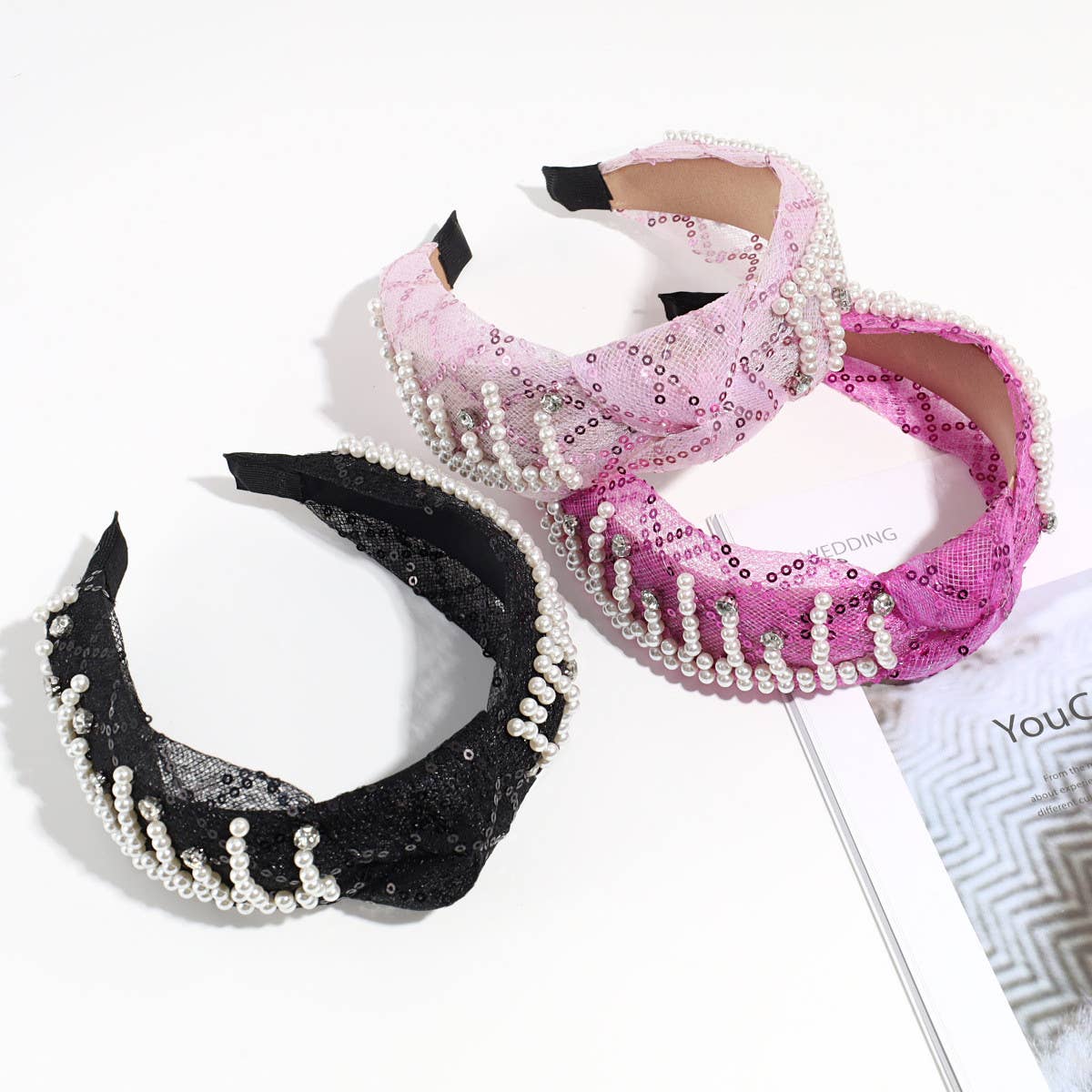 HIGH HEAD PRESSURE MESH KNOTTED HEADBAND