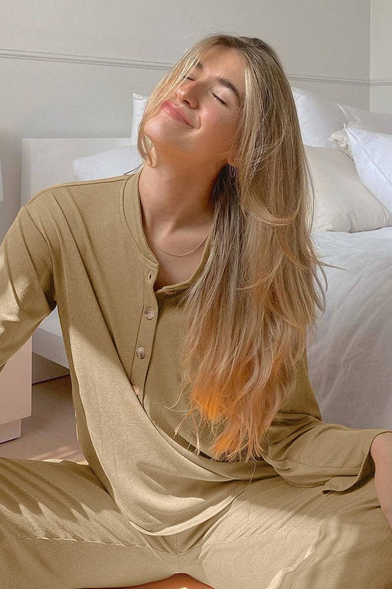 CWSPJ0290_LONG-SLEEVED TROUSERS PAJAMAS HOME WEAR SET