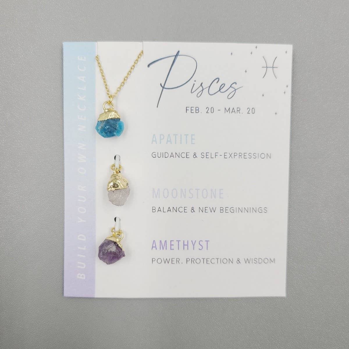 TWELVE CONSTELLATIONS NATURAL STONE NECKLACE