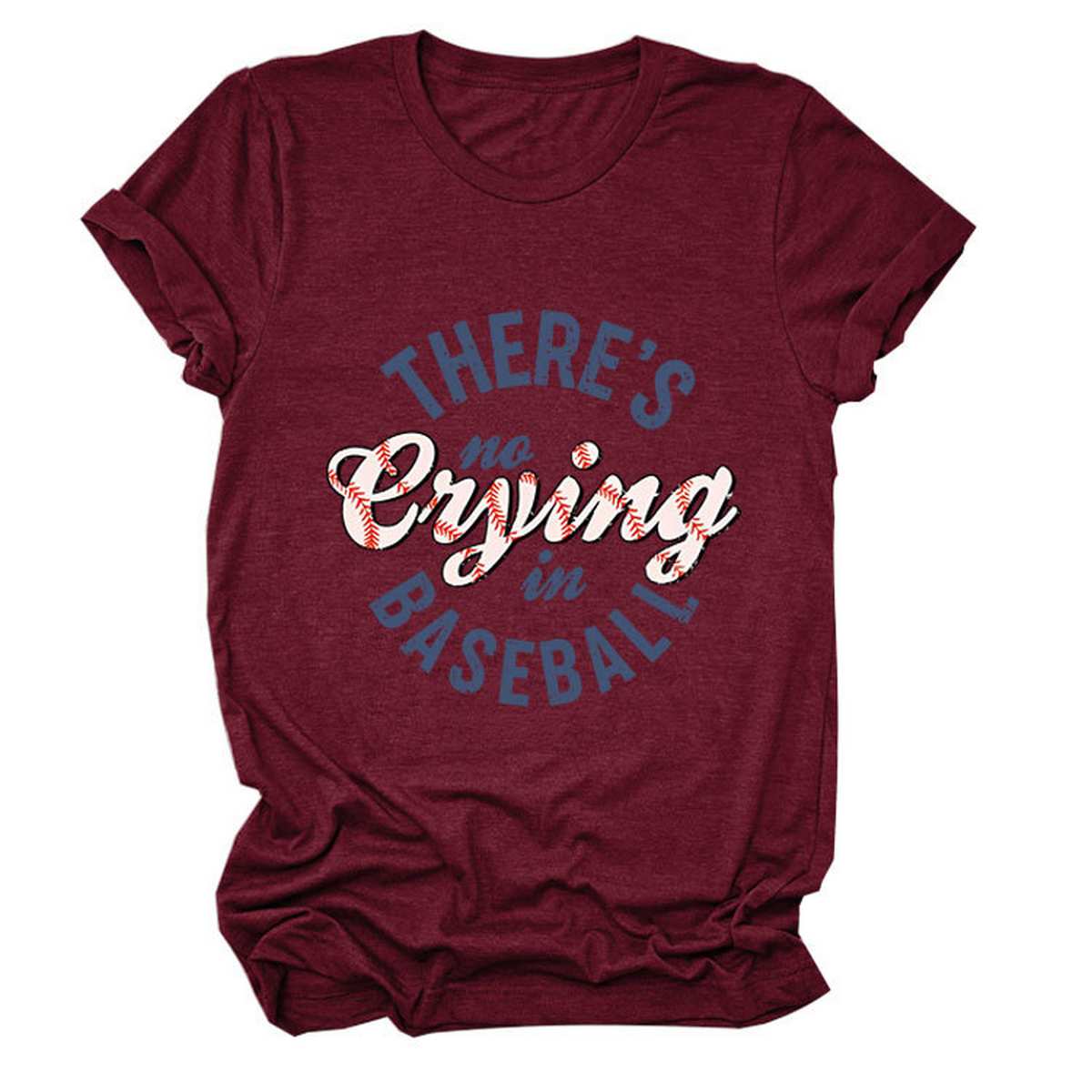 Women?™s ?œNo Crying in Baseball??Graphic Teep_CWTTSL0481