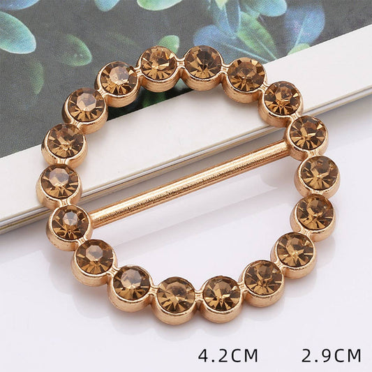 HIGH-GRADE METAL RING WITH DIAMONDS SCARF RING
