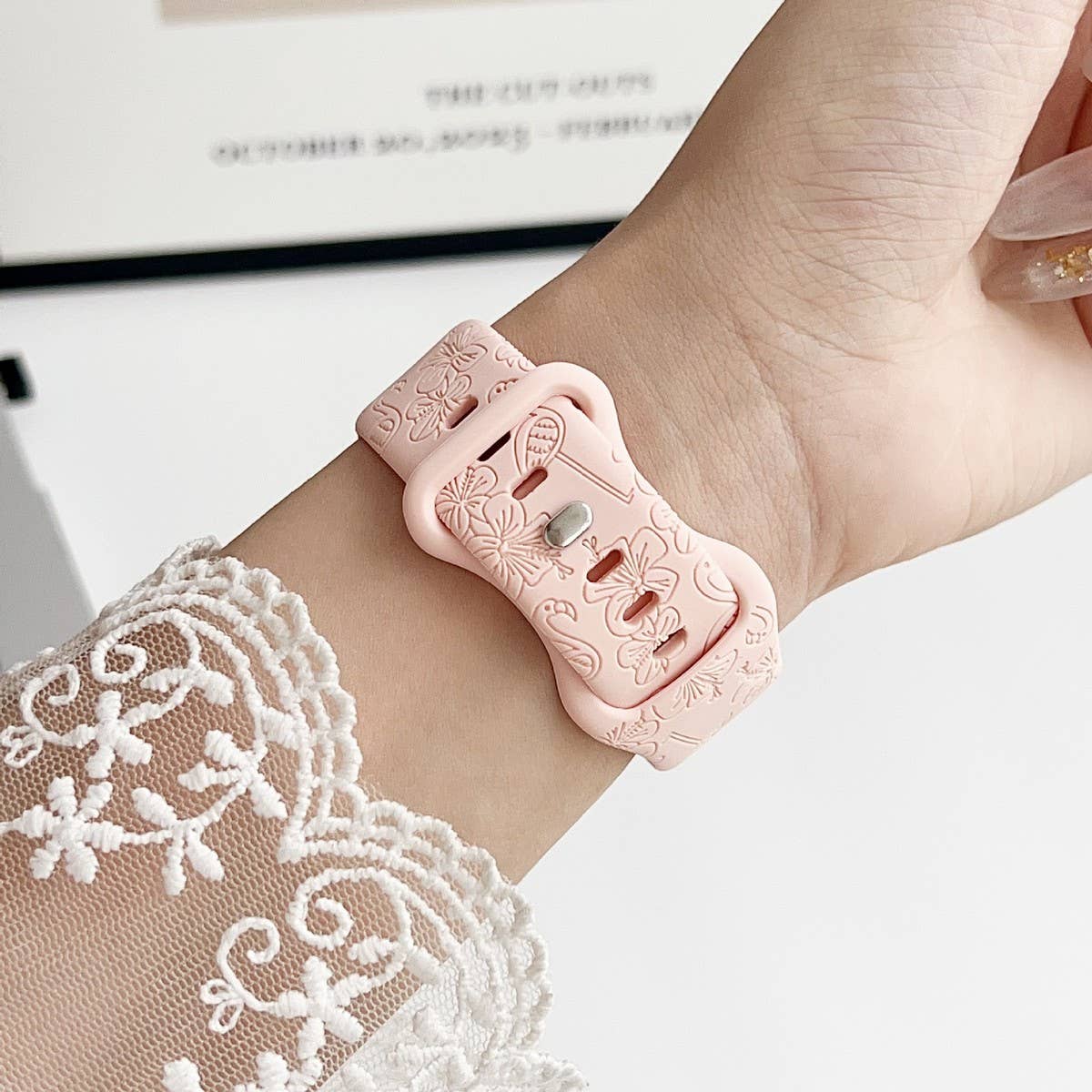 APPLE WATCH ULTRAS9S8 ENGRAVED FLAMINGO STRAP_CWWW0057