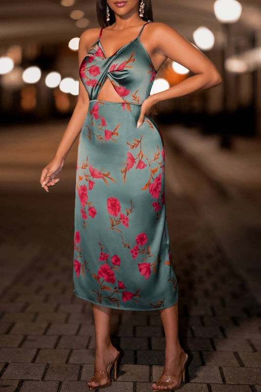 CWDHL0575_SEXY PRINT HOLLOWED-OUT HALTER DRESS LONG