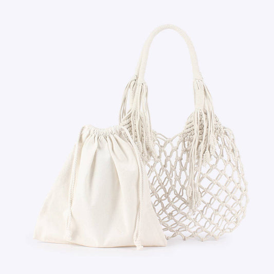 TASSEL WOVEN SHOULDER BAG WITH DRAWSTRING LINING_CWAB4674