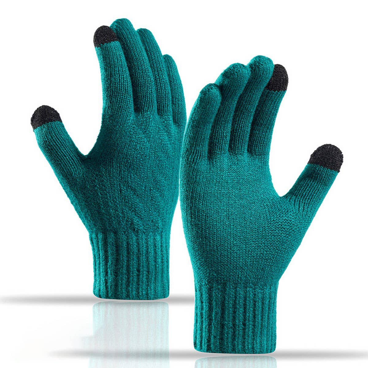 CWAG00580_UNISEX PLUS SIZE WINTER KNIT TOUCHSCREEN GLOVES