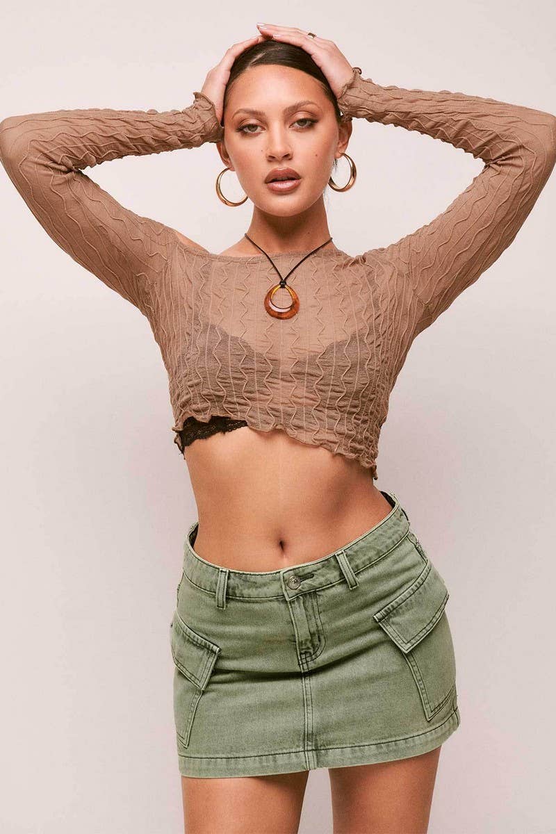 CWBSS0463_WASHED DENIM HIGH WAIST MINI SKIRT