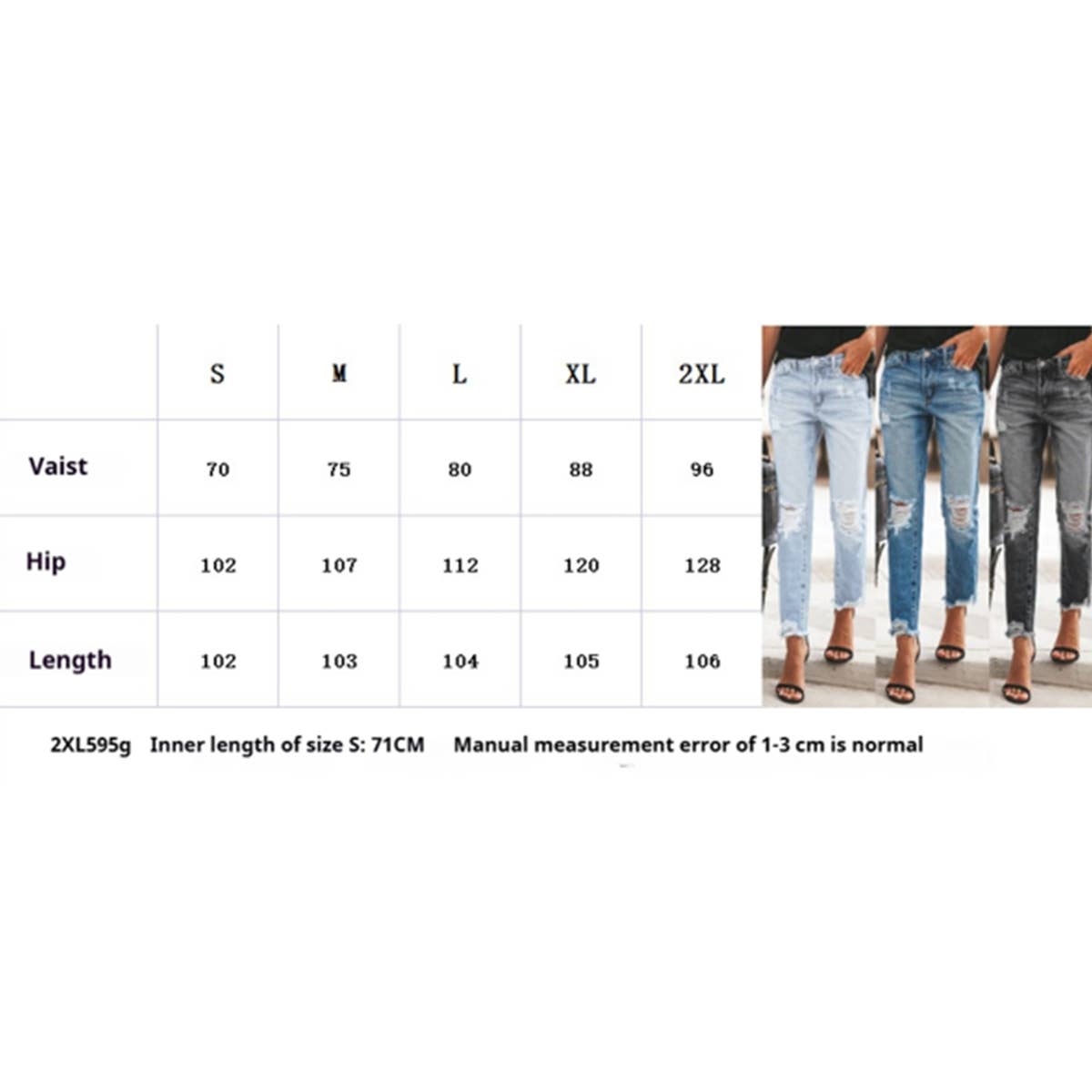Women?™s Ripped Jeans ??Casual Streetwear Pants_CWJP0609