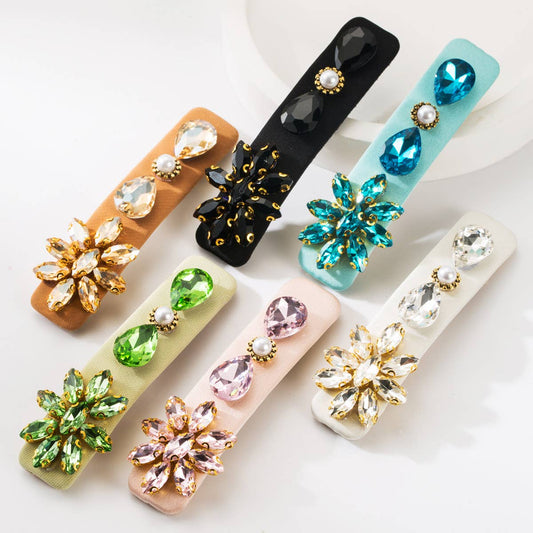 French rhinestone hairpin luxury side bangs clip_CWAHA1774