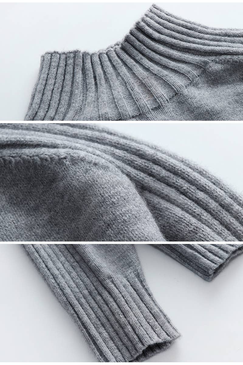 CWOSWL611  Turtle Neck Long Sleeve Pullover Sweater