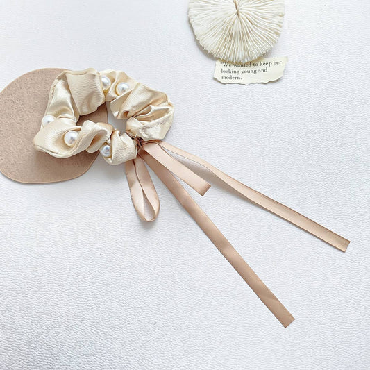 VINTAGE PEARL INTESTINE HAIR ROPE_CWAHA0807