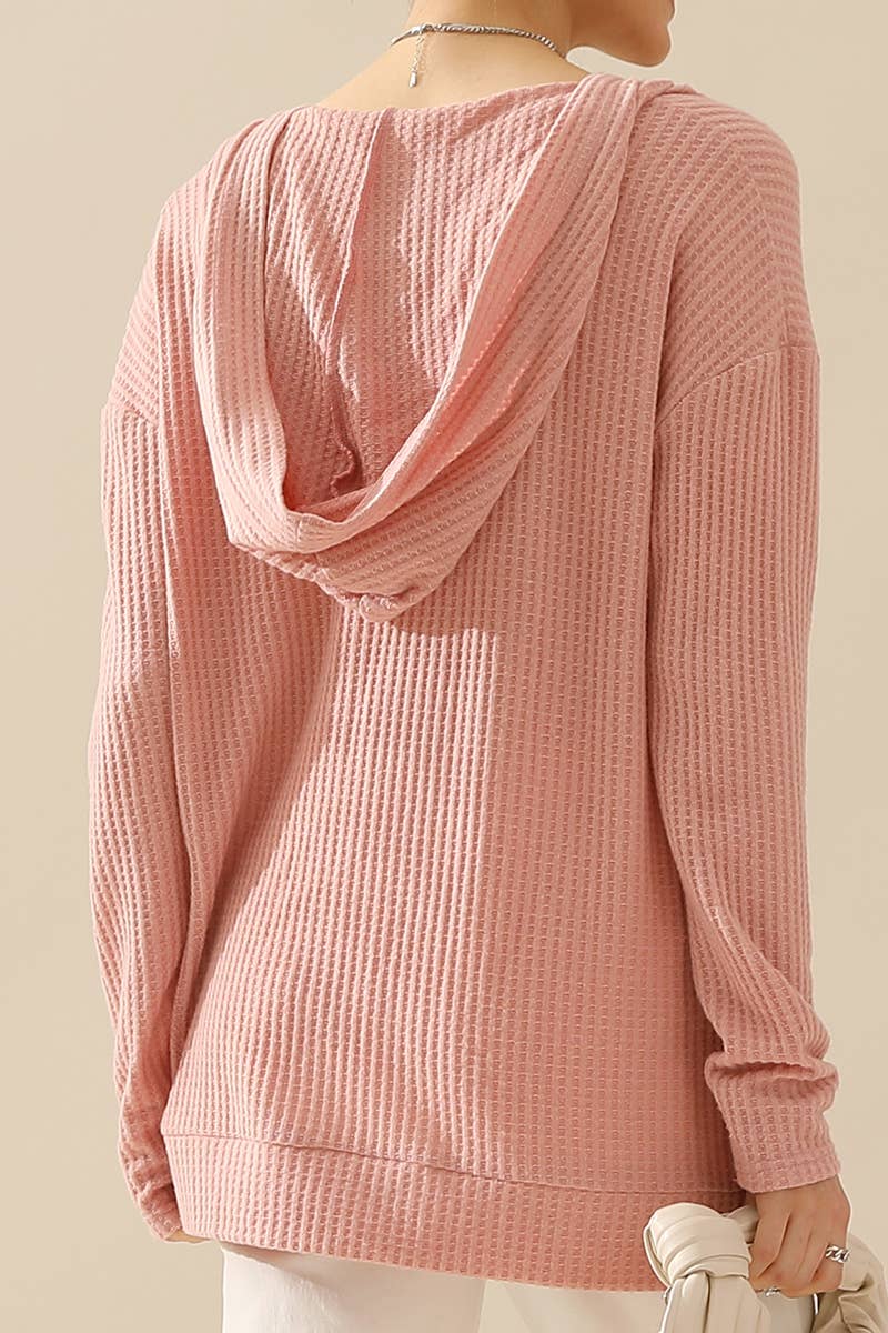 CWTTL1096_HOODIE AND POCKET PULLOVER V NECK SWEATER KNIT TO