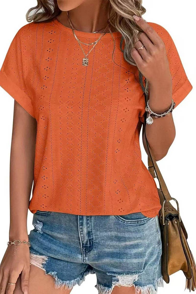 CWTTS1321_SUMMER NEW ROUND NECK LOOSE SHORT SLEEVE T-SHIRT