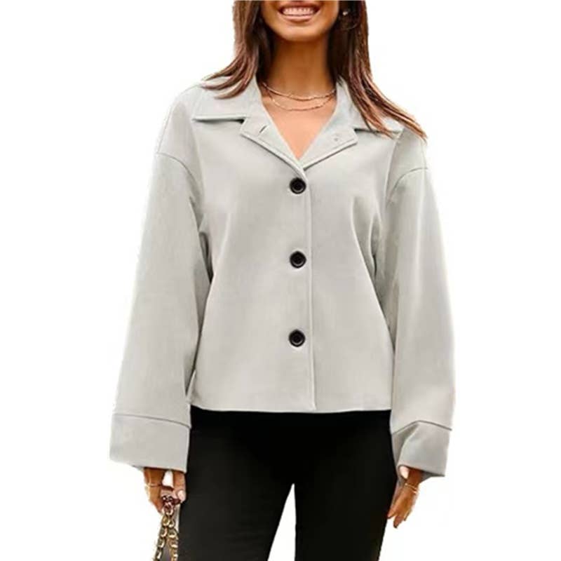 CASUAL OFFICE LONG SLEEVE BUTTON SHORT SMALL SUIT