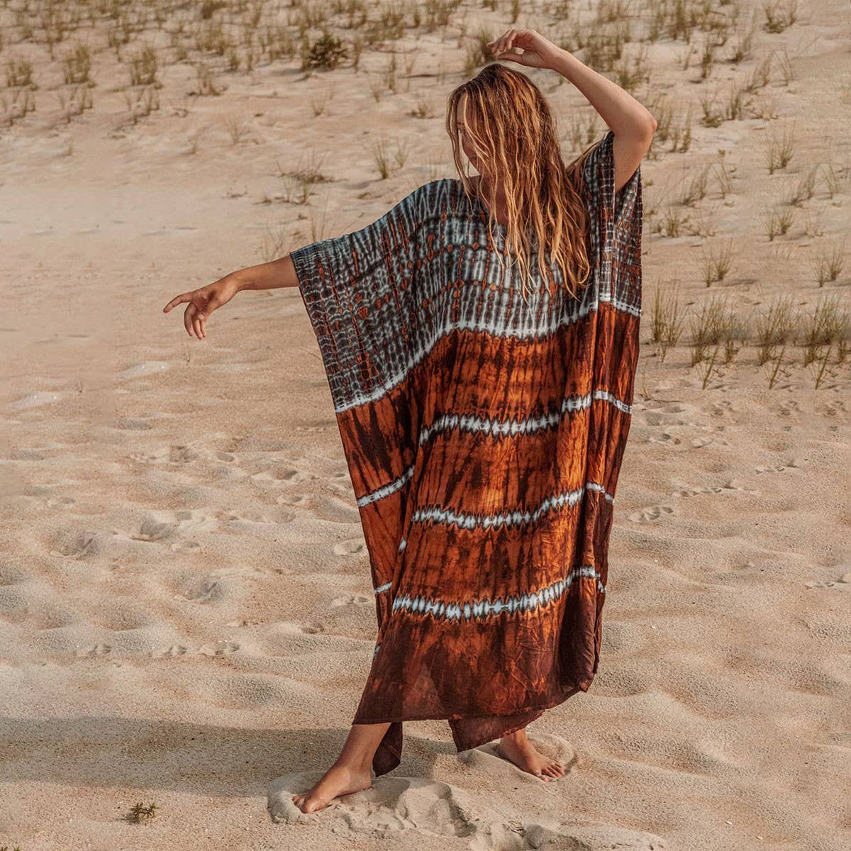 Tie-Dye Viscose Beach Cover-Up Dress