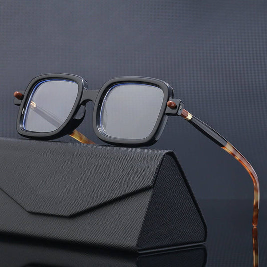 RETRO THICK FRAME BLUE LIGHT BLOCKING SUNGLASSES